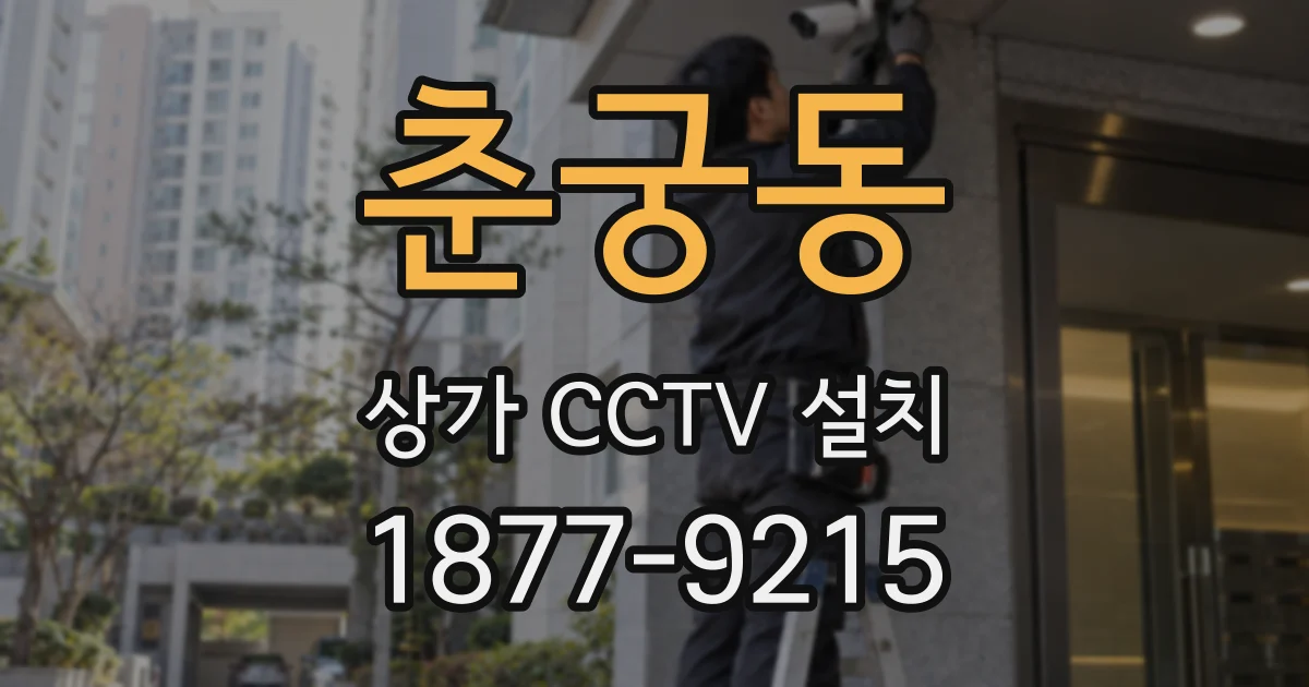 춘궁동 상가 CCTV 설치