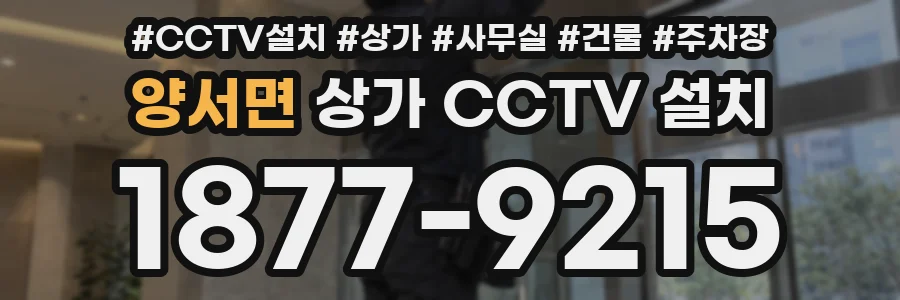 양서면 상가 CCTV 설치