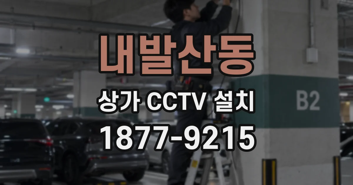 내발산동 상가 CCTV 설치