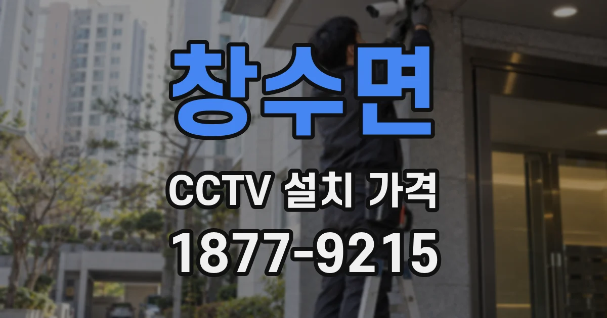 창수면 CCTV 설치 가격