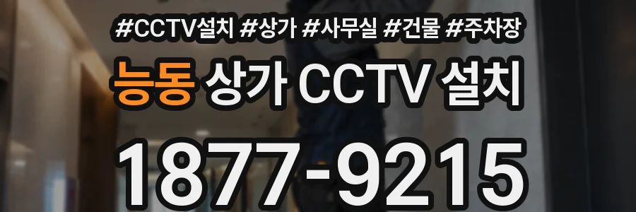 능동 상가 CCTV 설치