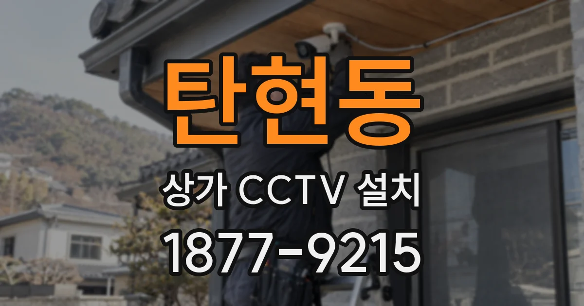 탄현동 상가 CCTV 설치
