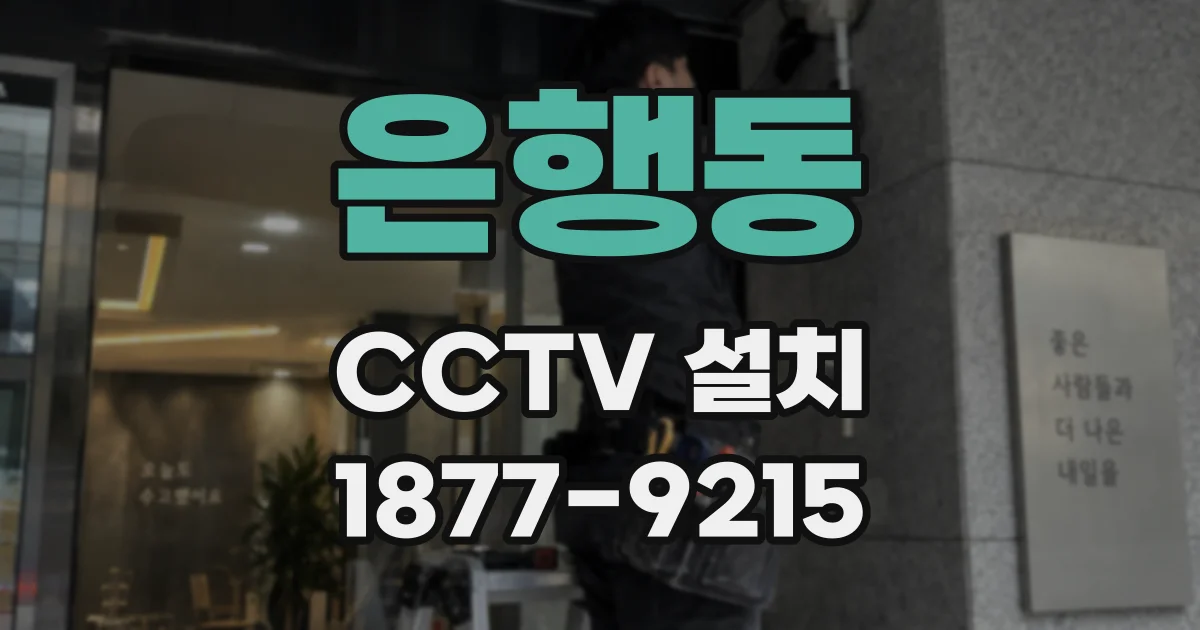 은행동 CCTV 설치