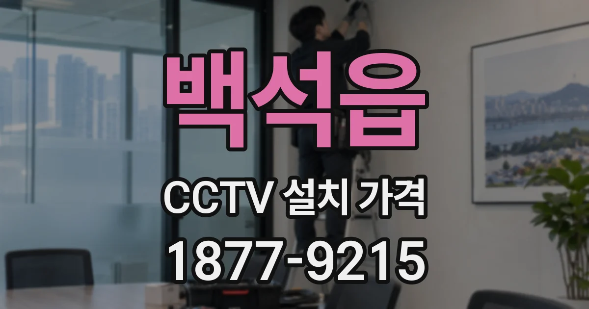 백석읍 CCTV 설치 가격
