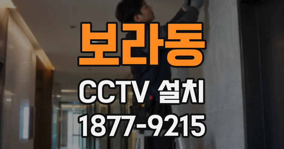 보라동 CCTV 설치