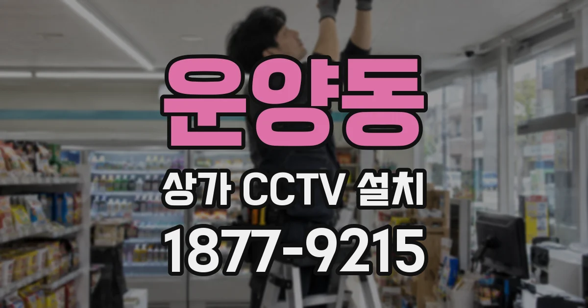 운양동 상가 CCTV 설치
