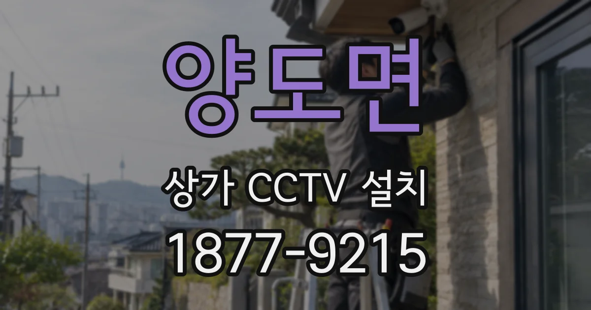 양도면 상가 CCTV 설치