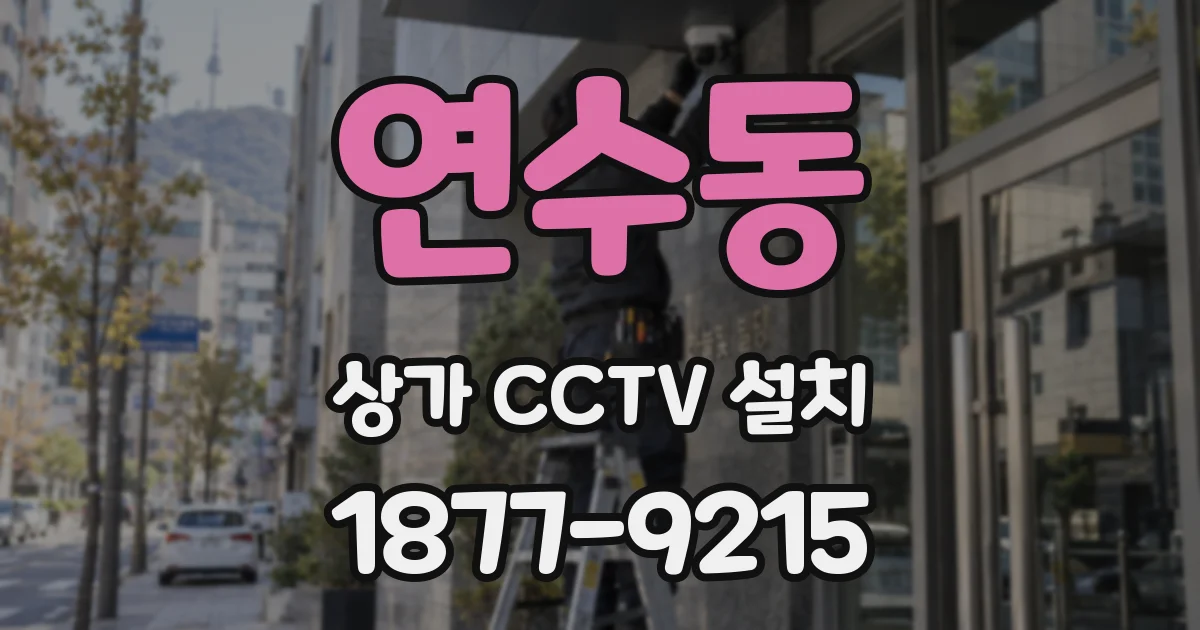 연수동 상가 CCTV 설치
