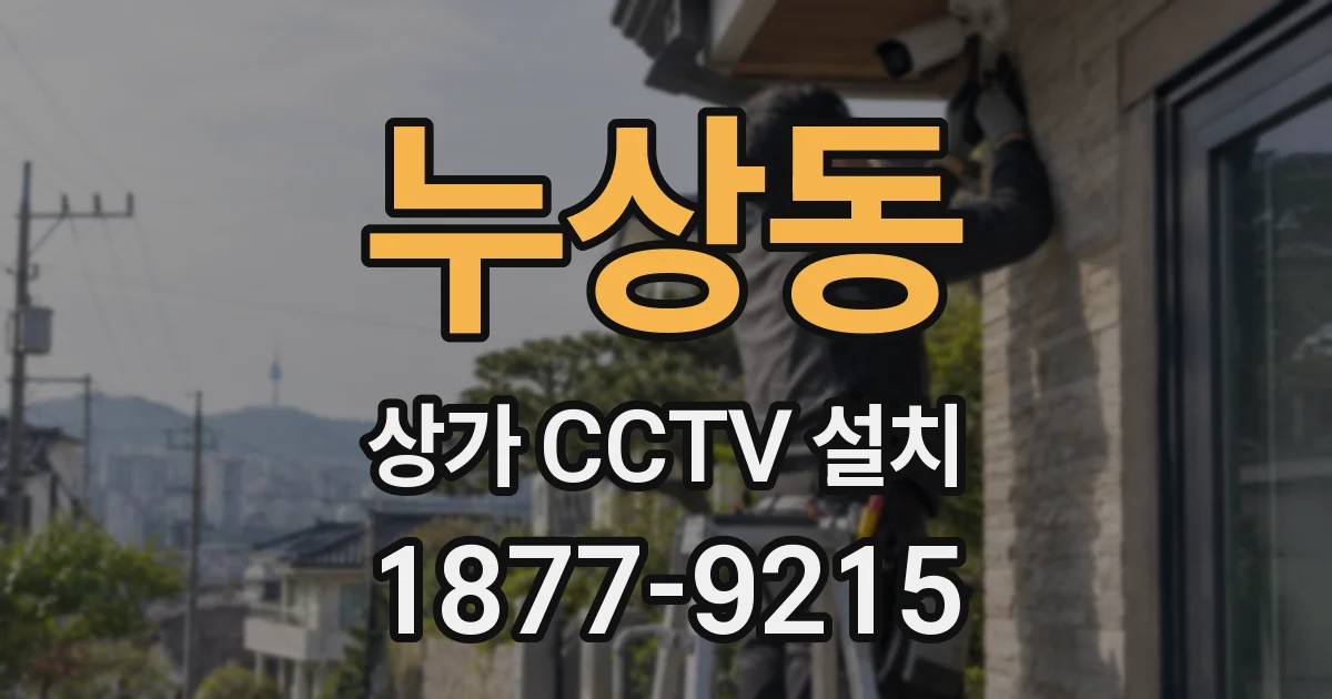 누상동 상가 CCTV 설치