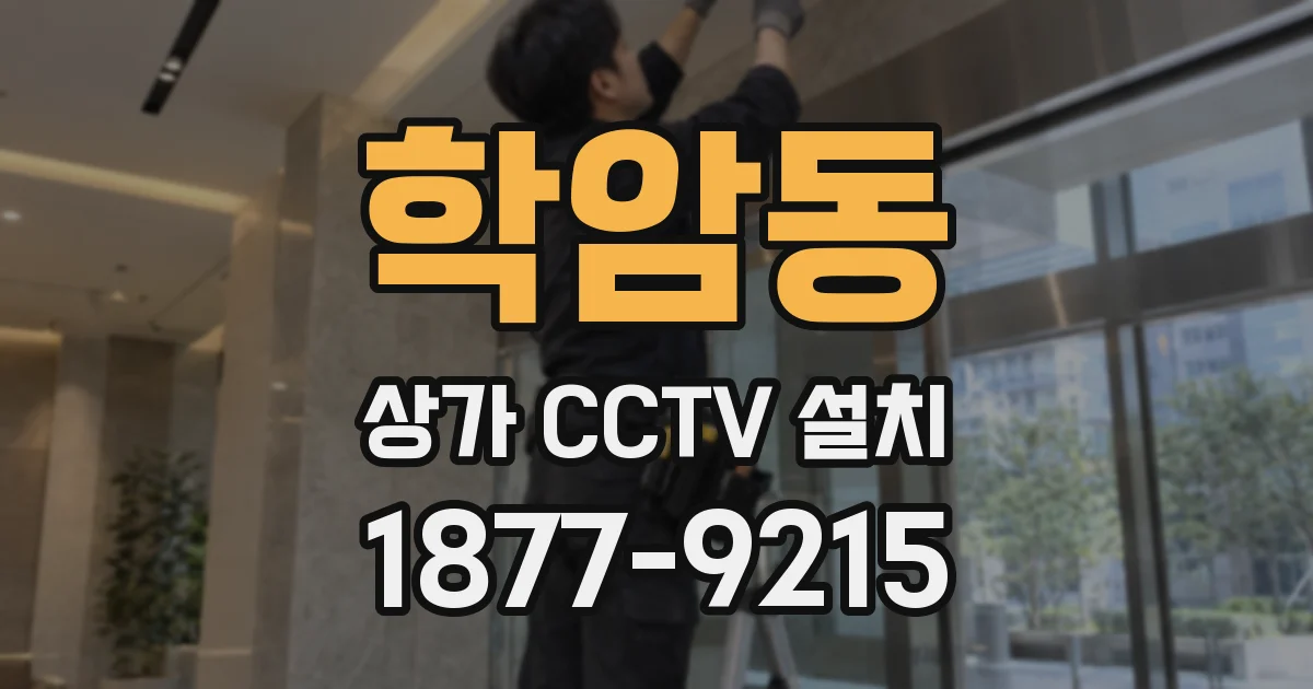 학암동 상가 CCTV 설치