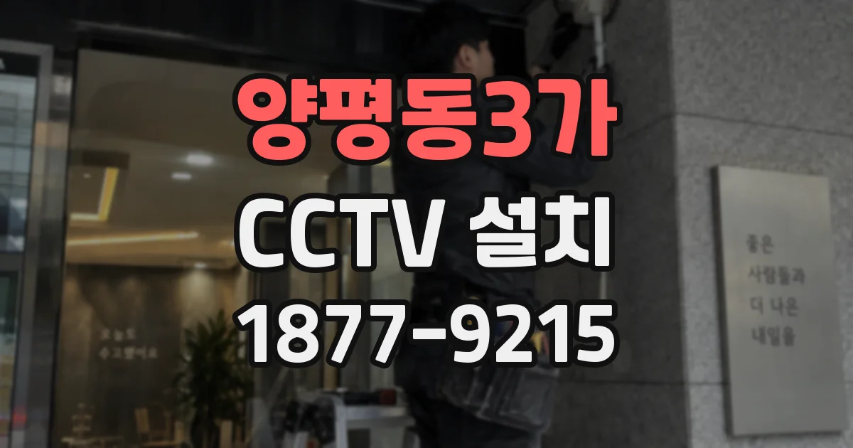 양평동3가 CCTV 설치