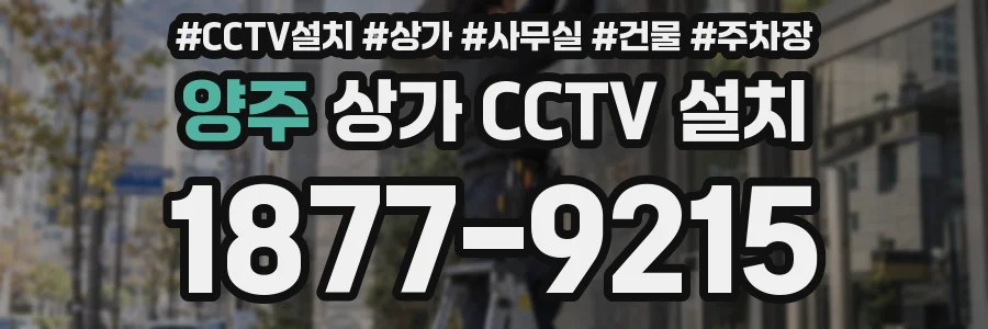 양주 상가 CCTV 설치