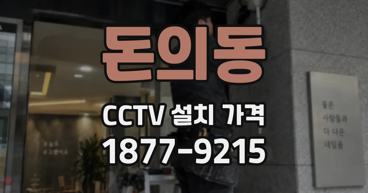 돈의동 CCTV 설치 가격