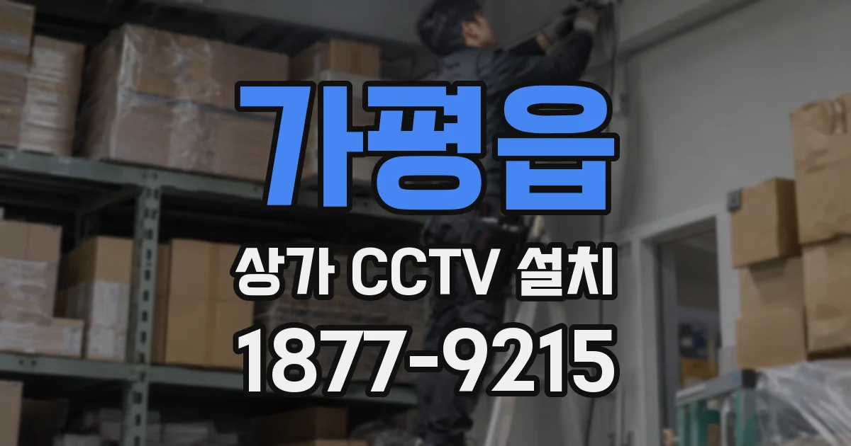 가평읍 상가 CCTV 설치