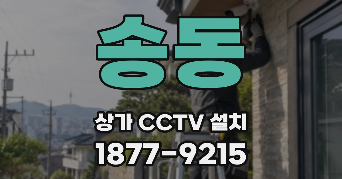 송동 상가 CCTV 설치