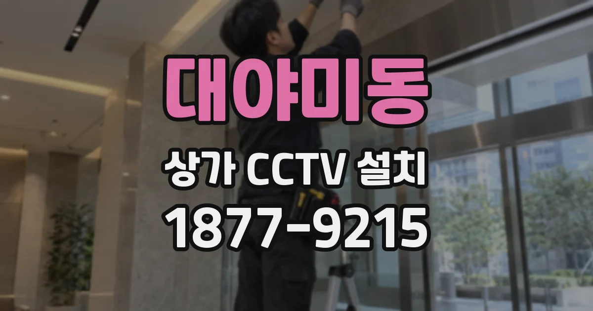대야미동 상가 CCTV 설치