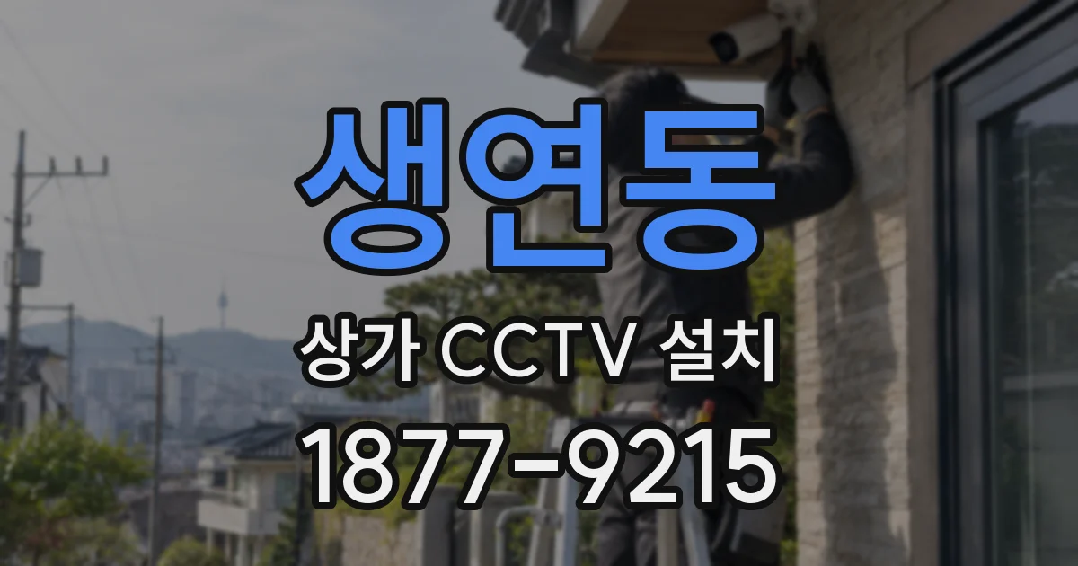 생연동 상가 CCTV 설치