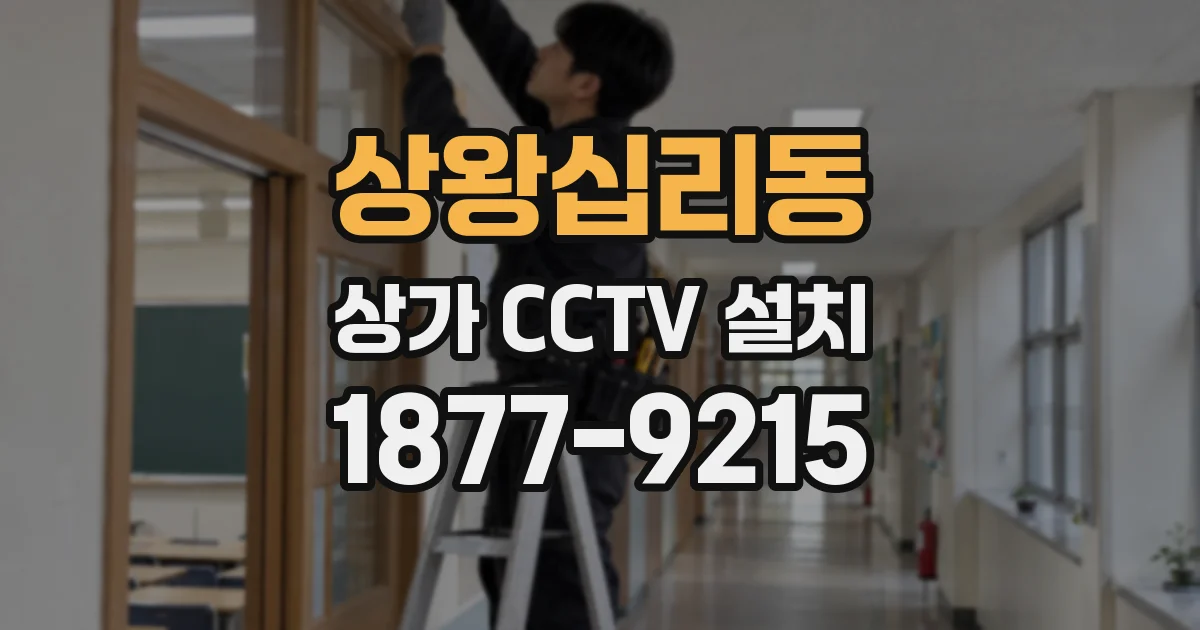 상왕십리동 상가 CCTV 설치