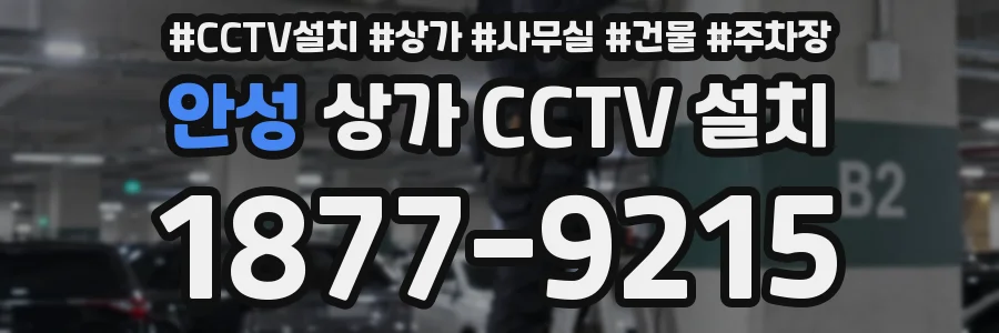안성 상가 CCTV 설치
