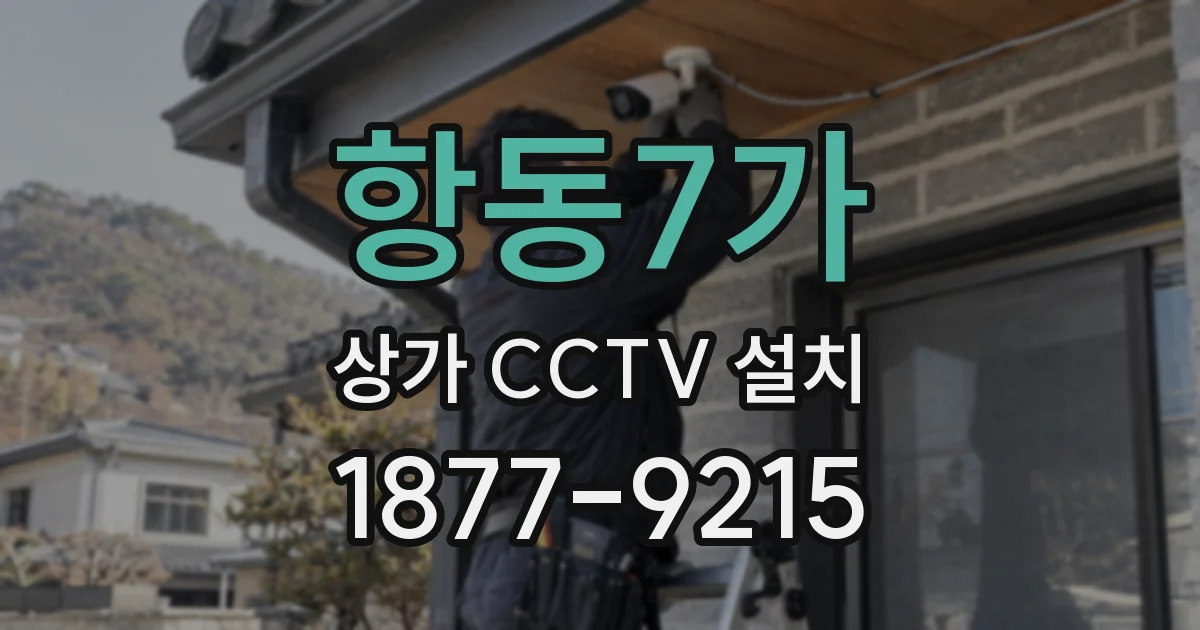 항동7가 상가 CCTV 설치