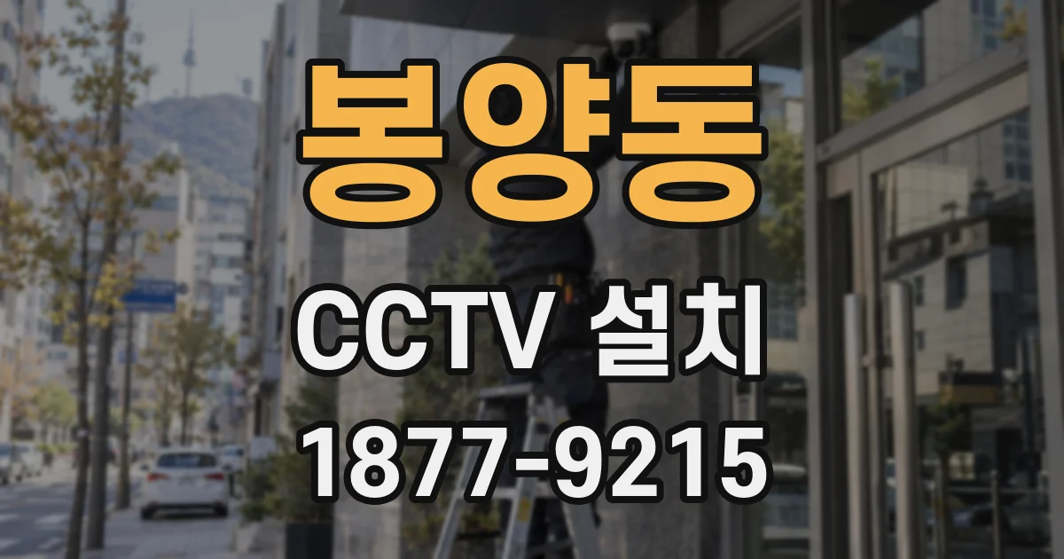 봉양동 CCTV 설치