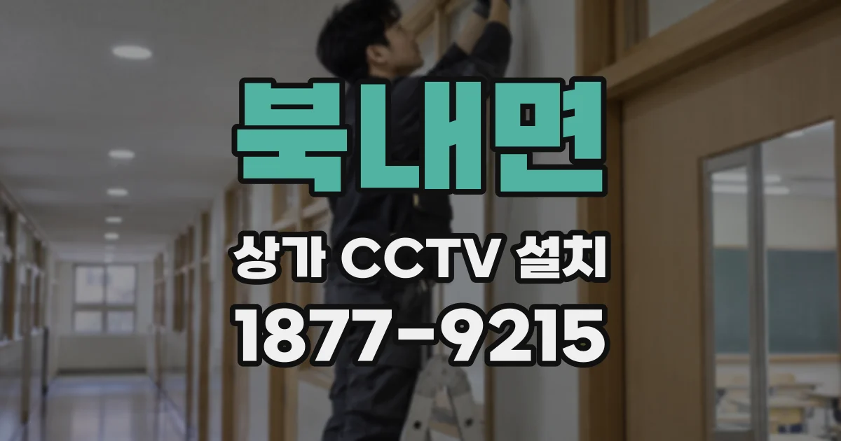북내면 상가 CCTV 설치