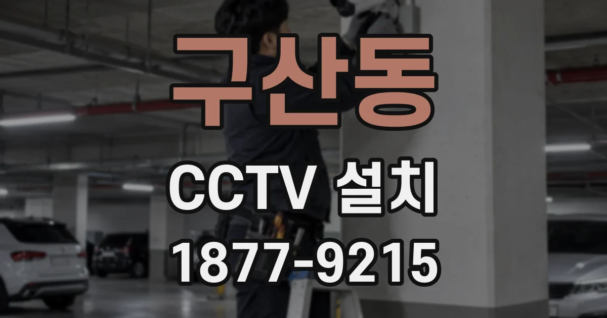 구산동 CCTV 설치