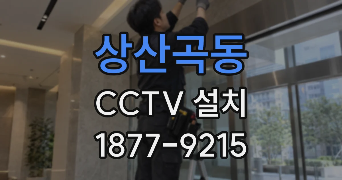 상산곡동 CCTV 설치