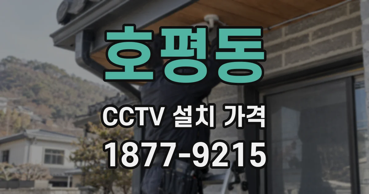 호평동 CCTV 설치 가격