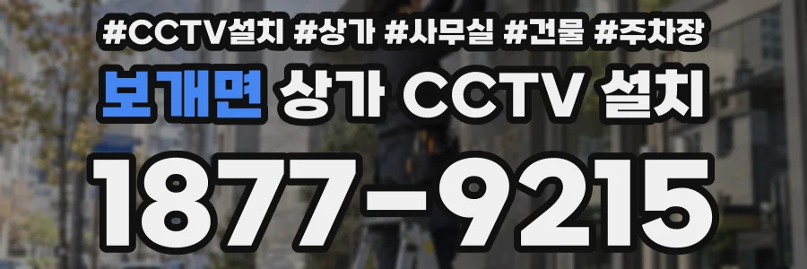 보개면 상가 CCTV 설치