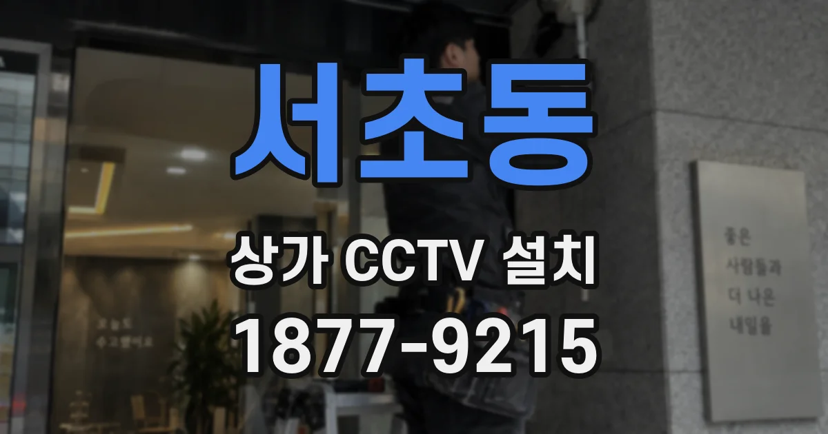 서초동 상가 CCTV 설치