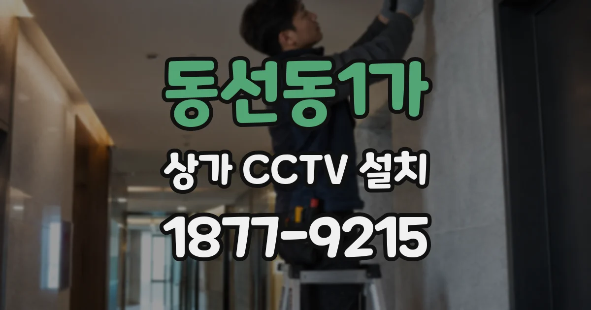 동선동1가 상가 CCTV 설치