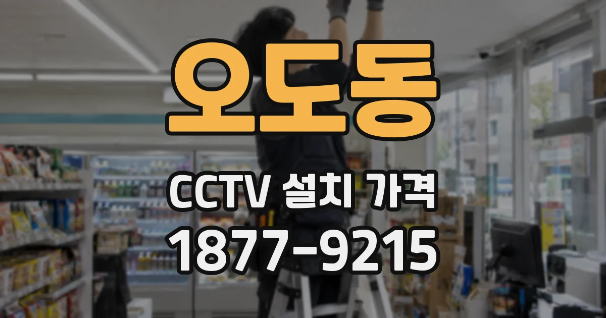 오도동 CCTV 설치 가격