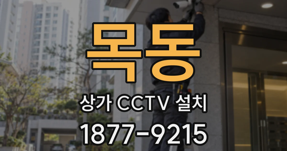 목동 상가 CCTV 설치