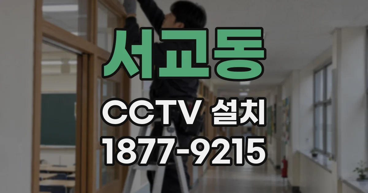 서교동 CCTV 설치