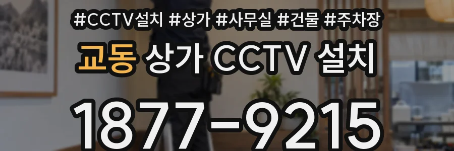 교동 상가 CCTV 설치