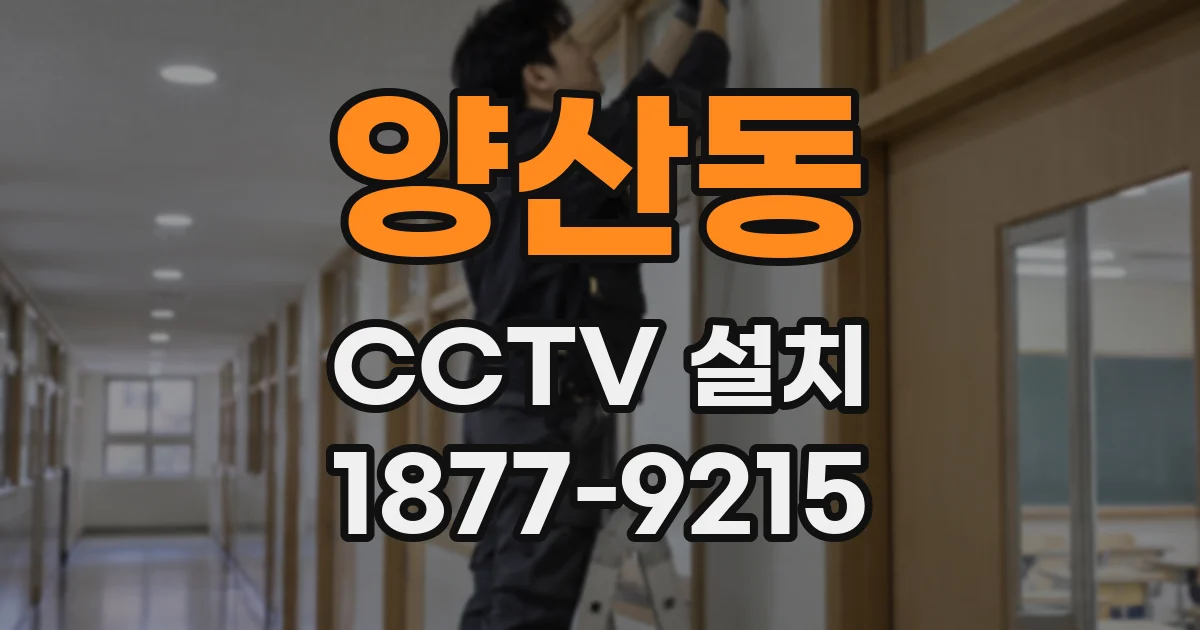 양산동 CCTV 설치