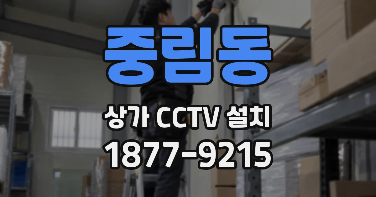 중림동 상가 CCTV 설치