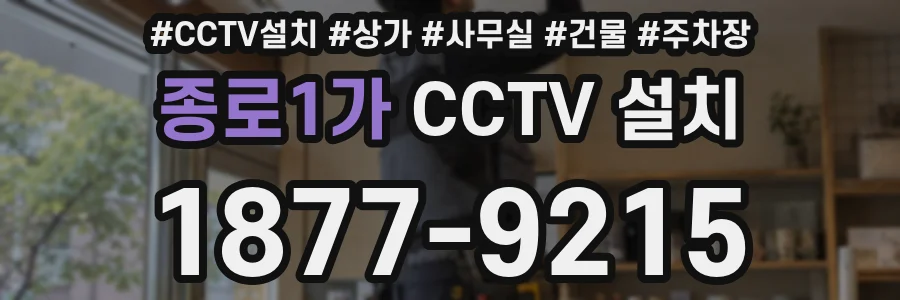 종로1가 CCTV 설치