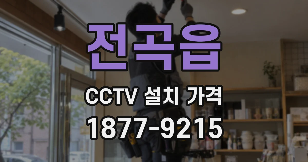 전곡읍 CCTV 설치 가격