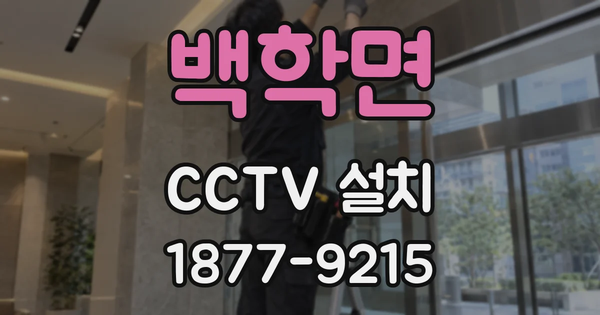 백학면 CCTV 설치