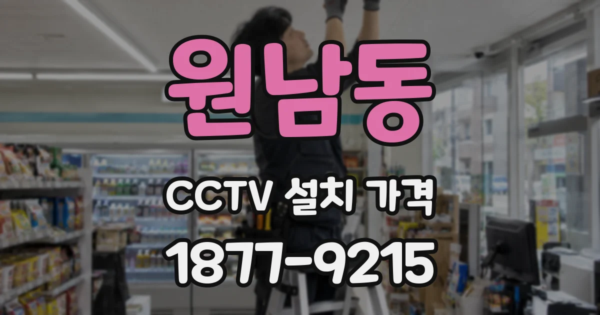 원남동 CCTV 설치 가격