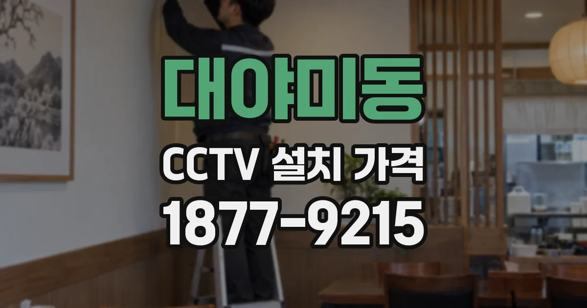 대야미동 CCTV 설치 가격