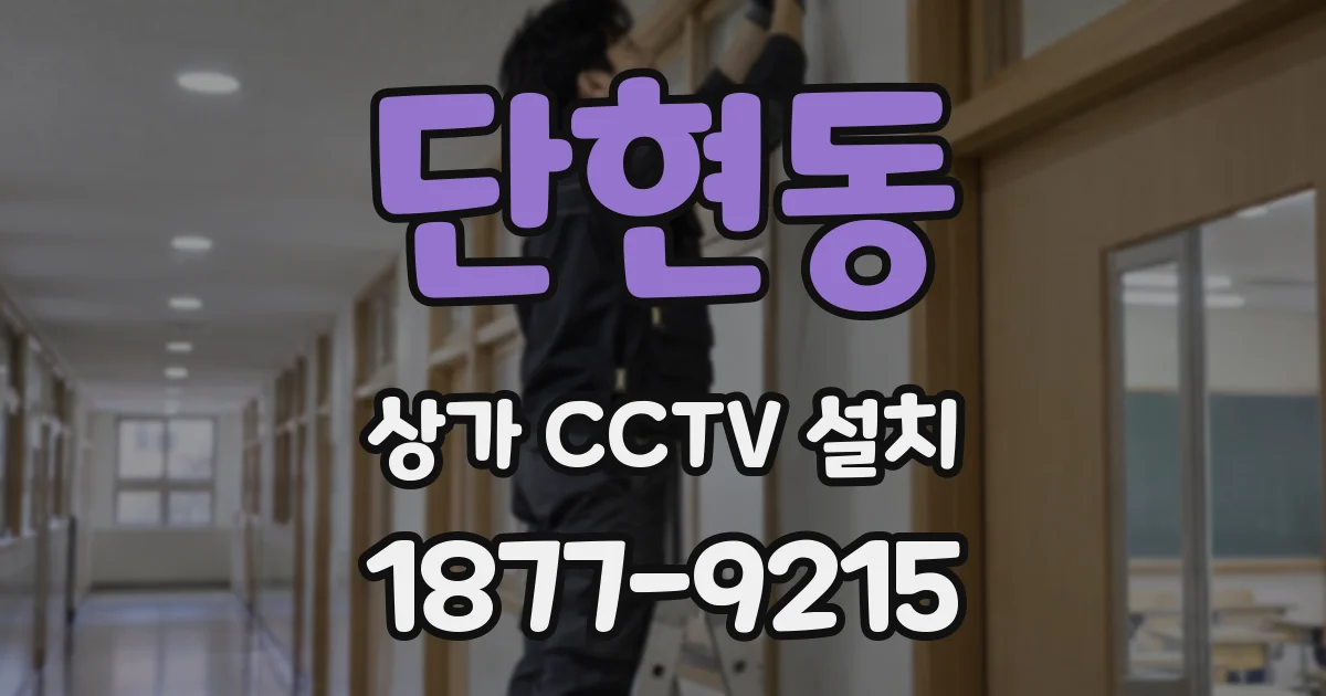 단현동 상가 CCTV 설치
