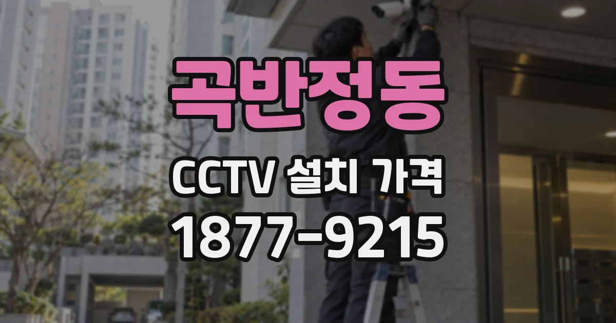 곡반정동 CCTV 설치 가격