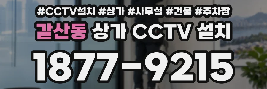 갈산동 상가 CCTV 설치