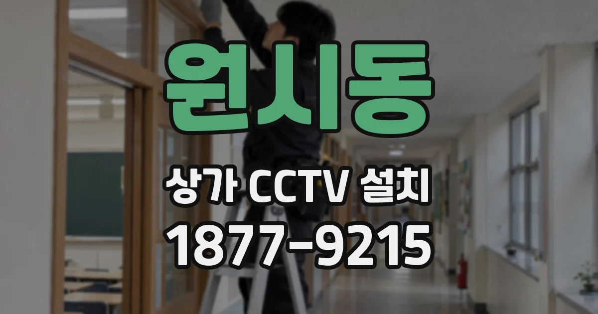 원시동 상가 CCTV 설치