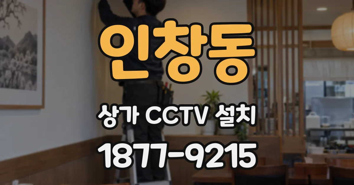인창동 상가 CCTV 설치