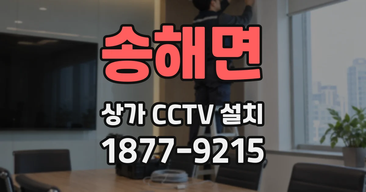 송해면 상가 CCTV 설치