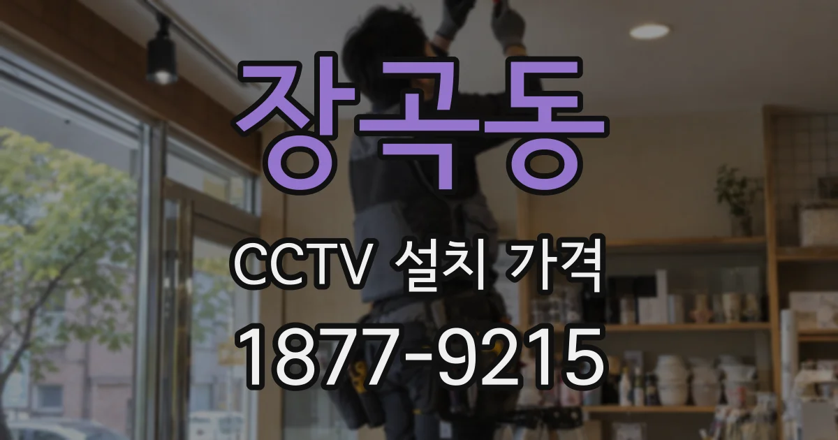 장곡동 CCTV 설치 가격
